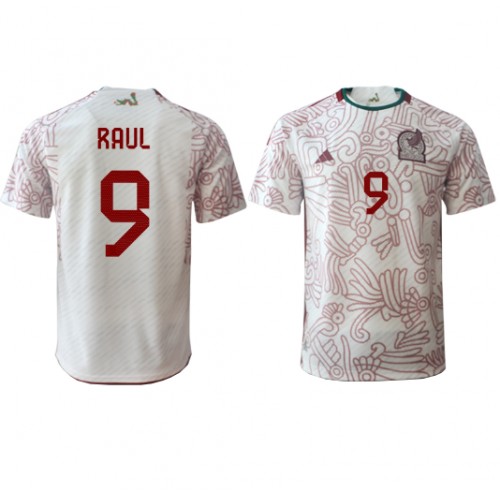Maillot de foot Mexique Raul Jimenez #9 Extérieur Monde 2022 Manches Courte